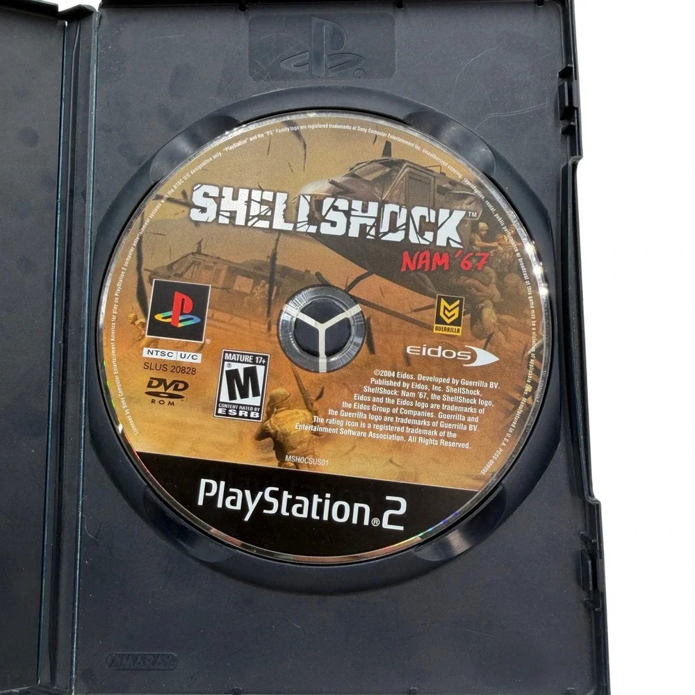 Eidos Shellshock Nam 67 PlayStation 2 Game Disc Black 2004